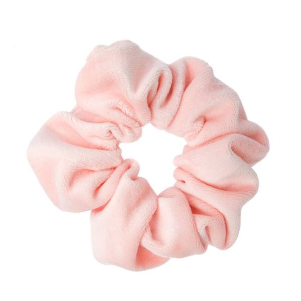 Dark, Velvet scrunchie , rose quartz
