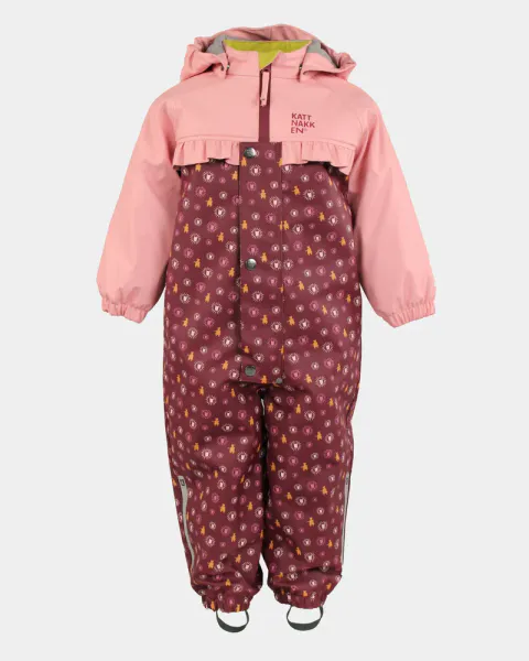 Kattnakken , Vinterregndress baby Pytt rosa krystall