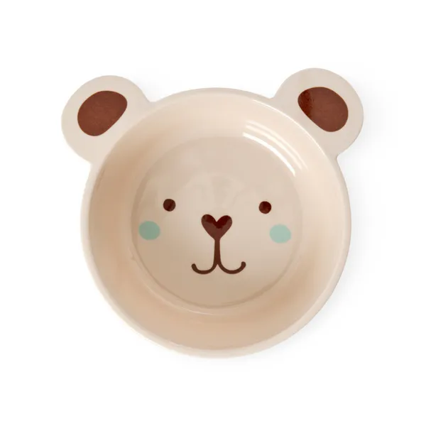Rice, dyp tallerken i melamin, bear brun