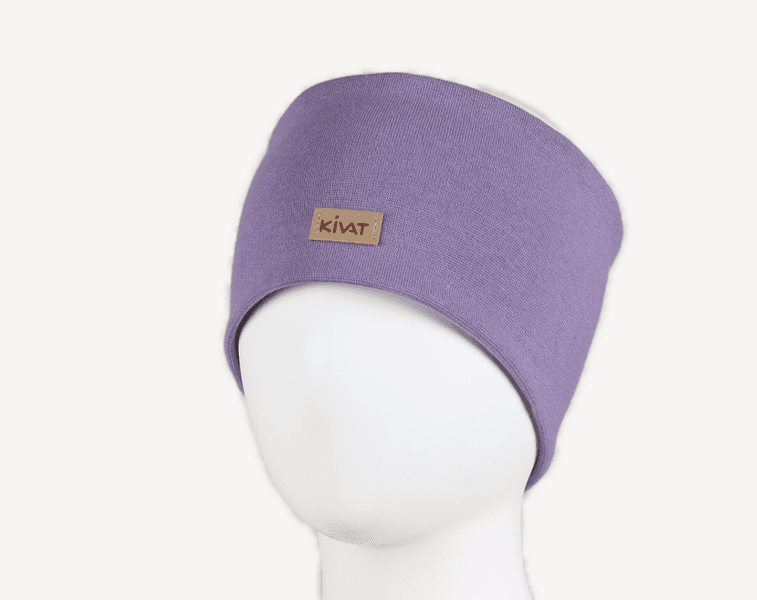 Kivat, lavendel pannebånd med kivatlogo